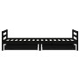 Children's bed frame with black pine wood drawers 80x200cm by vidaXL, Cribs and beds for children - Ref: Foro24-834437, Price...