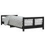 Black pine wood children's bed frame 80x200 cm by vidaXL, Cribs and beds for children - Ref: Foro24-834422, Price: 66,99 €, D...