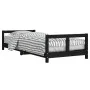 Black pine wood children's bed frame 80x200 cm by vidaXL, Cribs and beds for children - Ref: Foro24-834422, Price: 66,99 €, D...