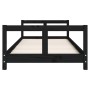 Black pine wood children's bed frame 80x200 cm by vidaXL, Cribs and beds for children - Ref: Foro24-834422, Price: 66,99 €, D...