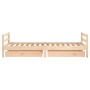 Children's bed frame with pine wood drawers 90x190 cm by vidaXL, Cribs and beds for children - Ref: Foro24-834447, Price: 116...