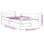 Children's bed frame with pine wood drawers 90x190 cm by vidaXL, Cribs and beds for children - Ref: Foro24-834447, Price: 116...