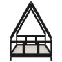 Estructura de cama para niños madera de pino negro 90x190 cm de vidaXL, Cunas y camas para niños - Ref: Foro24-834464, Precio...
