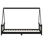 Kinderbettgestell aus schwarzem Kiefernholz, 90 x 190 cm von vidaXL, Kinderbetten und Betten für Kinder - Ref: Foro24-834464,...