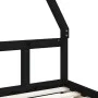Kinderbettgestell aus schwarzem Kiefernholz, 90 x 190 cm von vidaXL, Kinderbetten und Betten für Kinder - Ref: Foro24-834464,...