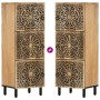 Armario auxiliar madera maciza de mango 40x33x110 cm
