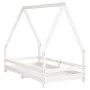 Bed frame for children made of white pine wood 80x160 cm by vidaXL, Cribs and beds for children - Ref: Foro24-834490, Price: ...