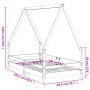 Bed frame for children made of white pine wood 80x160 cm by vidaXL, Cribs and beds for children - Ref: Foro24-834490, Price: ...