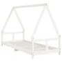 Estructura de cama para niños madera de pino blanco 80x200 cm de vidaXL, Cunas y camas para niños - Ref: Foro24-834451, Preci...