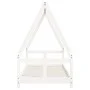 Estructura de cama para niños madera de pino blanco 80x200 cm de vidaXL, Cunas y camas para niños - Ref: Foro24-834451, Preci...