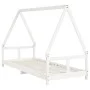 Estructura de cama para niños madera de pino blanco 80x200 cm de vidaXL, Cunas y camas para niños - Ref: Foro24-834451, Preci...
