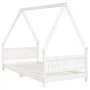 Bettgestell für Kinder Zirbenholz weiß 90x190 cm von vidaXL, Kinderbetten und Betten für Kinder - Ref: Foro24-834508, Preis: ...