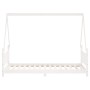 Bettgestell für Kinder Zirbenholz weiß 90x190 cm von vidaXL, Kinderbetten und Betten für Kinder - Ref: Foro24-834508, Preis: ...
