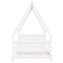 Bettgestell für Kinder Zirbenholz weiß 90x190 cm von vidaXL, Kinderbetten und Betten für Kinder - Ref: Foro24-834508, Preis: ...