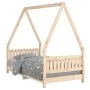 Kinderbettgestell aus massivem Kiefernholz 80x160 cm von vidaXL, Kinderbetten und Betten für Kinder - Ref: Foro24-834504, Pre...