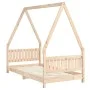 Kinderbettgestell aus massivem Kiefernholz 80x160 cm von vidaXL, Kinderbetten und Betten für Kinder - Ref: Foro24-834504, Pre...