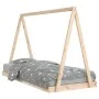 Kinderbettgestell aus massivem Kiefernholz 90x200 cm von vidaXL, Kinderbetten und Betten für Kinder - Ref: Foro24-834537, Pre...