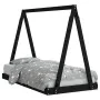 Black pine wood children's bed frame 80x160 cm by vidaXL, Cribs and beds for children - Ref: Foro24-834530, Price: 110,79 €, ...