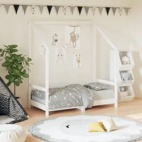 White pine wood children's bed frame 70x140 cm by vidaXL, Cribs and beds for children - Ref: Foro24-835707, Price: 93,05 €, D...