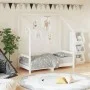 Estructura de cama para niños madera de pino blanco 70x140 cm de vidaXL, Cunas y camas para niños - Ref: Foro24-835707, Preci...