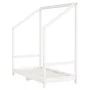 Estructura de cama para niños madera de pino blanco 70x140 cm de vidaXL, Cunas y camas para niños - Ref: Foro24-835707, Preci...