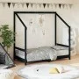 Kinderbettgestell aus schwarzem Kiefernholz, 80 x 160 cm von vidaXL, Kinderbetten und Betten für Kinder - Ref: Foro24-835711,...