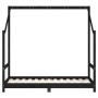 Estructura de cama para niños madera de pino negro 80x160 cm de vidaXL, Cunas y camas para niños - Ref: Foro24-835711, Precio...