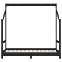 Kinderbettgestell aus schwarzem Kiefernholz, 80 x 160 cm von vidaXL, Kinderbetten und Betten für Kinder - Ref: Foro24-835711,...