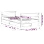 Children's bed frame and white pine wood drawers 90x190 cm by vidaXL, Cribs and beds for children - Ref: Foro24-834448, Price...