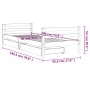 Kinderbettgestell und Schubladen aus weißem Kiefernholz, 90 x 190 cm von vidaXL, Kinderbetten und Betten für Kinder - Ref: Fo...