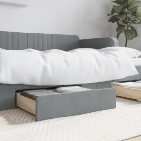 Cajones de cama 2 uds madera de ingeniería y tela gris claro de vidaXL, Camas y accesorios - Ref: Foro24-833910, Precio: 45,4...