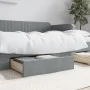 Cajones de cama 2 uds madera de ingeniería y tela gris claro de vidaXL, Camas y accesorios - Ref: Foro24-833910, Precio: 45,4...