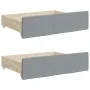 Cajones de cama 2 uds madera de ingeniería y tela gris claro de vidaXL, Camas y accesorios - Ref: Foro24-833910, Precio: 45,4...