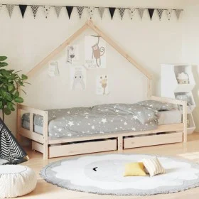 Estructura de cama para niños con cajones madera pino 80x200 cm de vidaXL, Cunas y camas para niños - Ref: Foro24-834549, Pre...