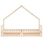Estructura de cama para niños con cajones madera pino 80x200 cm de vidaXL, Cunas y camas para niños - Ref: Foro24-834549, Pre...