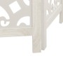 Biombo separador de 4 paneles madera maciza Paulownia blanco