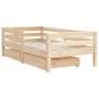 Children's bed frame with pine wood drawers 70x140 cm by vidaXL, Cribs and beds for children - Ref: Foro24-834441, Price: 130...