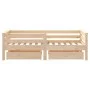 Children's bed frame with pine wood drawers 70x140 cm by vidaXL, Cribs and beds for children - Ref: Foro24-834441, Price: 130...