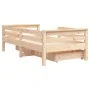 Children's bed frame with pine wood drawers 70x140 cm by vidaXL, Cribs and beds for children - Ref: Foro24-834441, Price: 130...