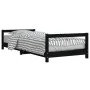 Black pine wood children's bed frame 90x200 cm by vidaXL, Cribs and beds for children - Ref: Foro24-834395, Price: 97,14 €, D...