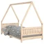 Estructura de cama infantil madera maciza de pino 90x190 cm de vidaXL, Cunas y camas para niños - Ref: Foro24-834507, Precio:...