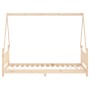 Estructura de cama infantil madera maciza de pino 90x190 cm