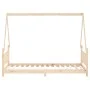 Estructura de cama infantil madera maciza de pino 90x190 cm de vidaXL, Cunas y camas para niños - Ref: Foro24-834507, Precio:...
