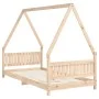 Estructura de cama infantil madera maciza de pino 90x190 cm de vidaXL, Cunas y camas para niños - Ref: Foro24-834507, Precio:...