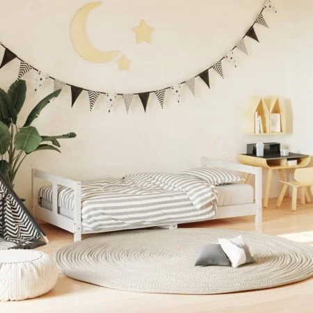 White pine wood children's bed frame 80x160 cm by vidaXL, Cribs and beds for children - Ref: Foro24-834430, Price: 83,80 €, D...
