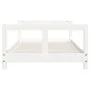 Estructura de cama para niños madera de pino blanco 80x160 cm de vidaXL, Cunas y camas para niños - Ref: Foro24-834430, Preci...