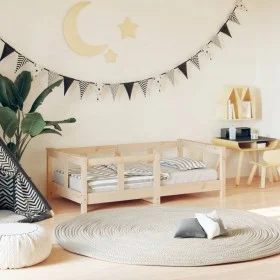 Children's bed frame solid pine wood 70x140 cm by vidaXL, Cribs and beds for children - Ref: Foro24-834426, Price: 84,58 €, D...