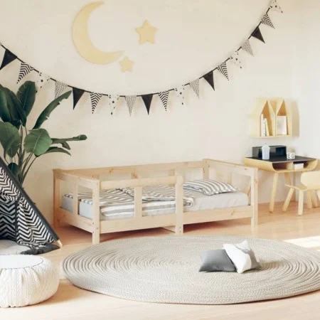 Children's bed frame solid pine wood 70x140 cm by vidaXL, Cribs and beds for children - Ref: Foro24-834426, Price: 84,58 €, D...