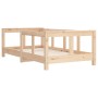 Kinderbettgestell aus massivem Kiefernholz 70x140 cm von vidaXL, Kinderbetten und Betten für Kinder - Ref: Foro24-834426, Pre...