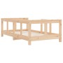 Kinderbettgestell aus massivem Kiefernholz 70x140 cm von vidaXL, Kinderbetten und Betten für Kinder - Ref: Foro24-834426, Pre...